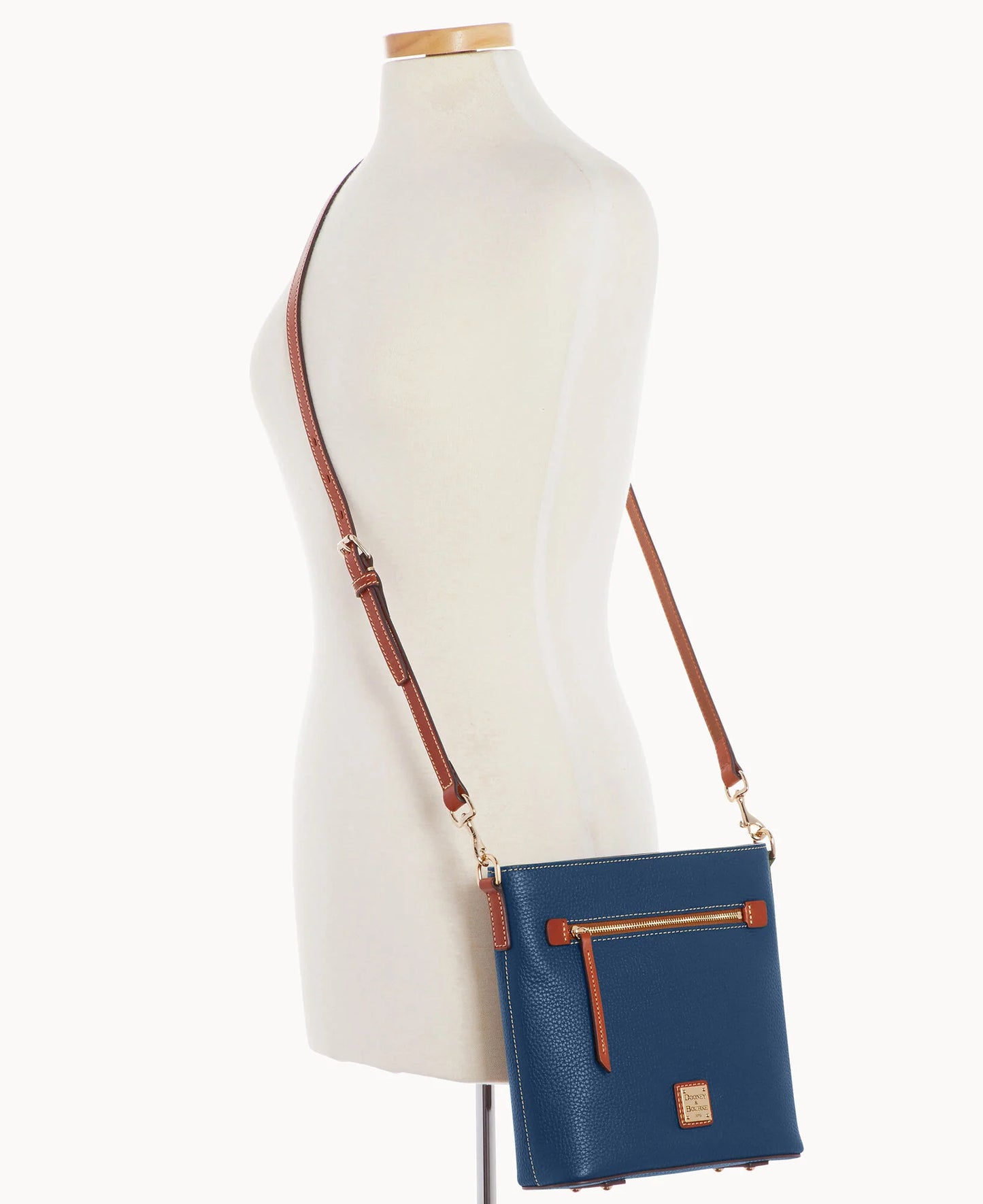 Pebble Grain Zip Crossbody