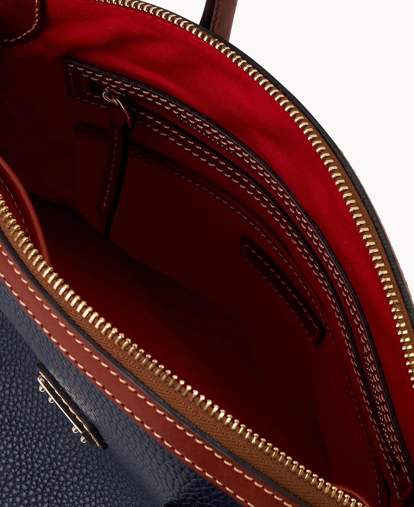 Pebble Grain Domed Satchel