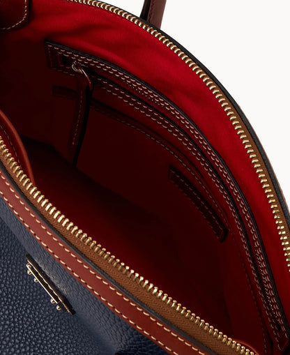 Pebble Grain Domed Satchel