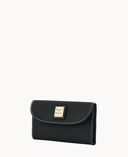 Pebble Grain Continental Clutch