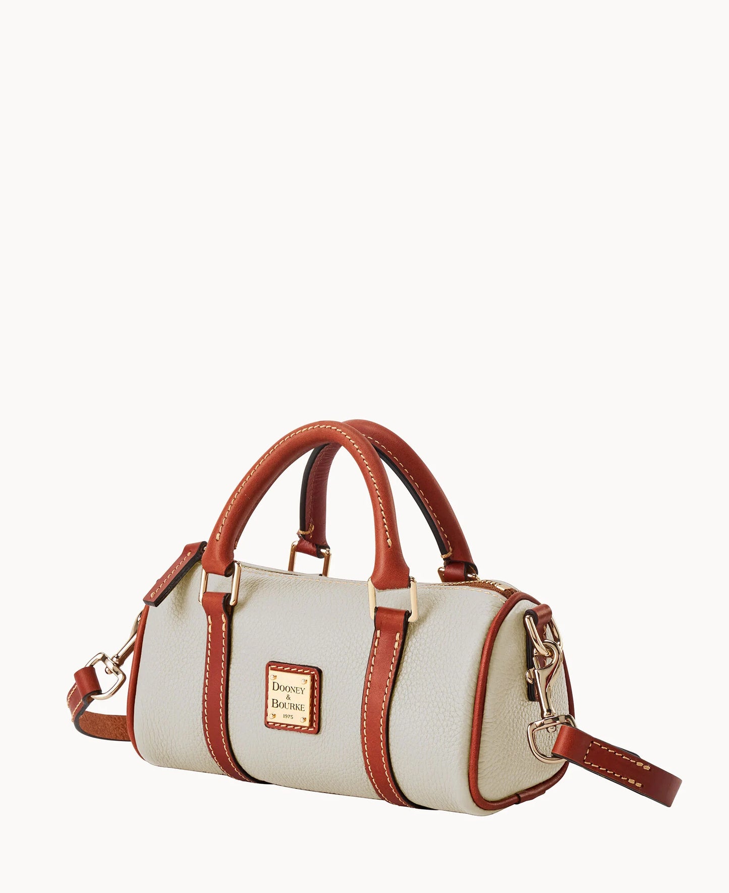 Pebble Grain Crossbody Barrel Satchel 20