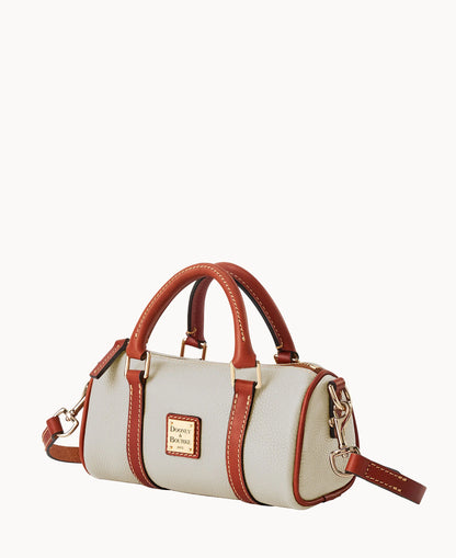 Pebble Grain Crossbody Barrel Satchel 20