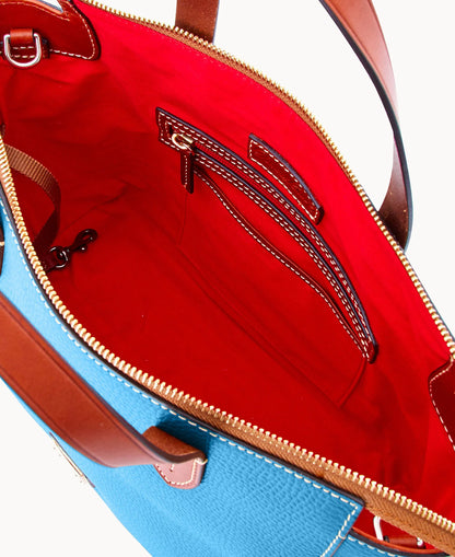 Pebble Grain Domed Satchel