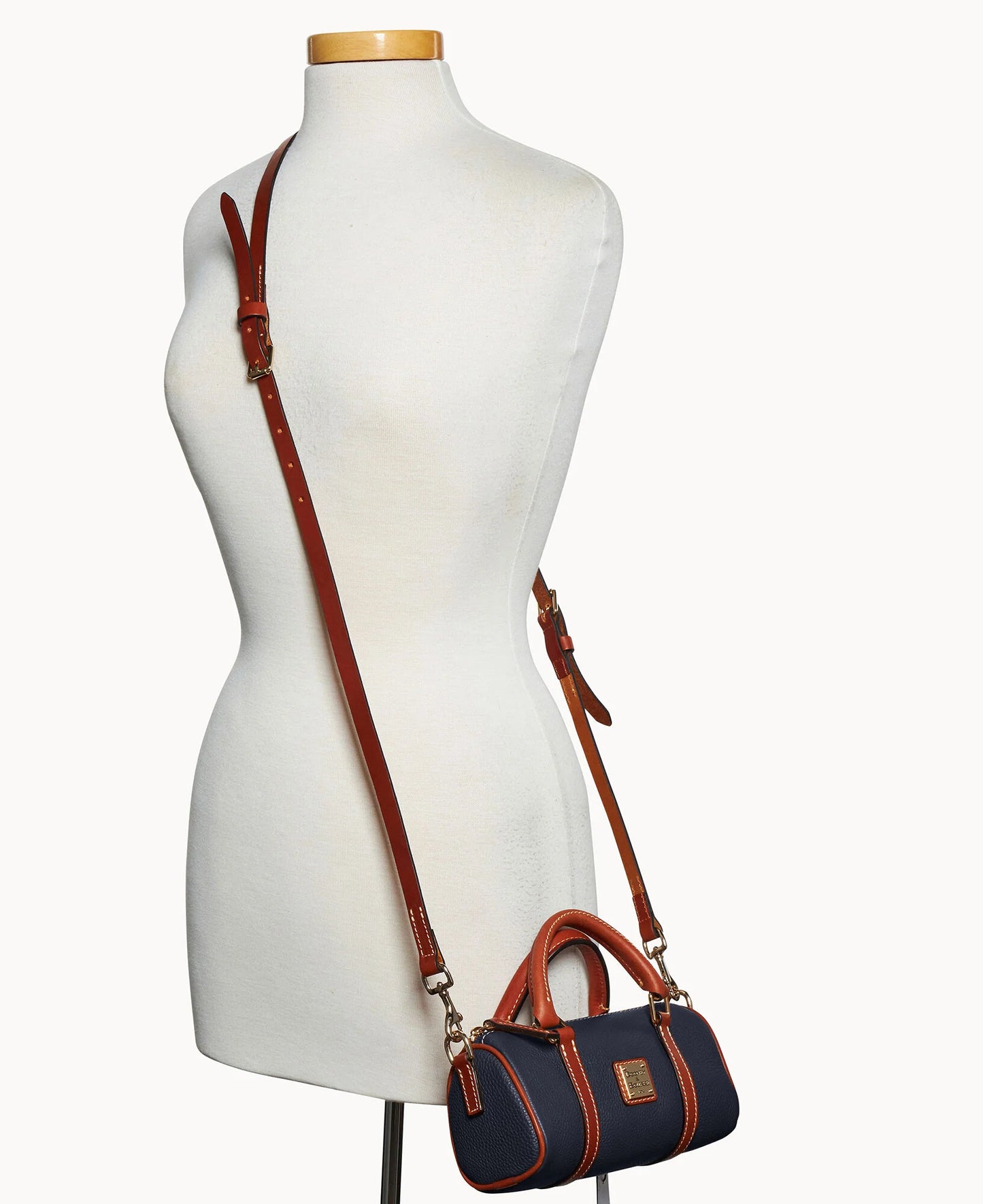 Pebble Grain Crossbody Barrel Satchel 20