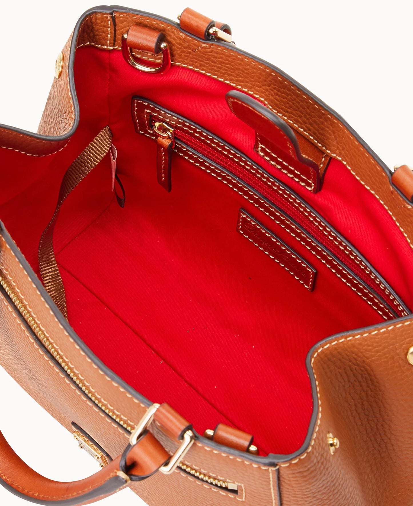 Pebble Grain Small Zip Satchel