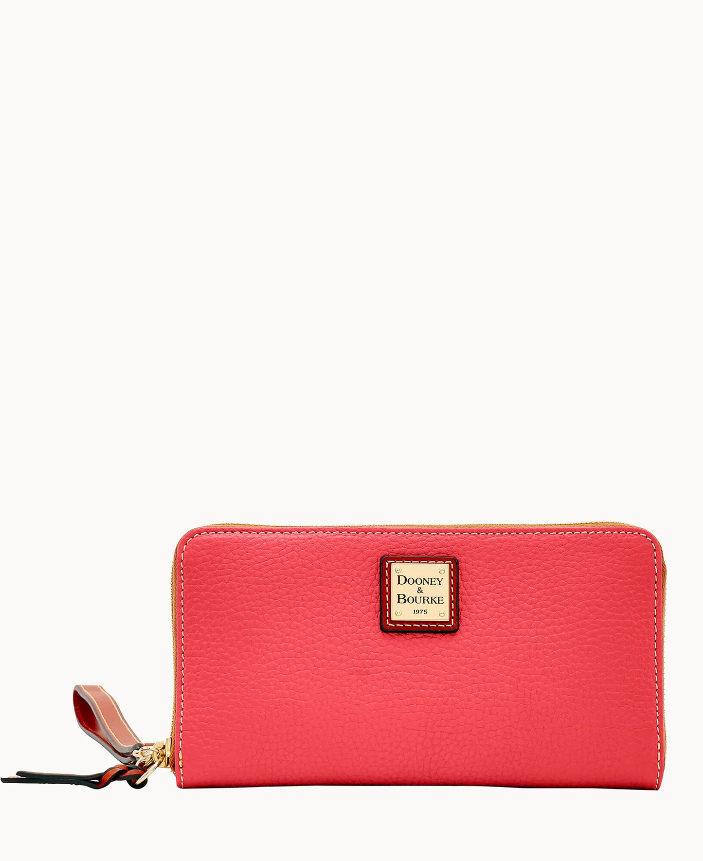 Pebble Grain Large Zip Around Wristlet