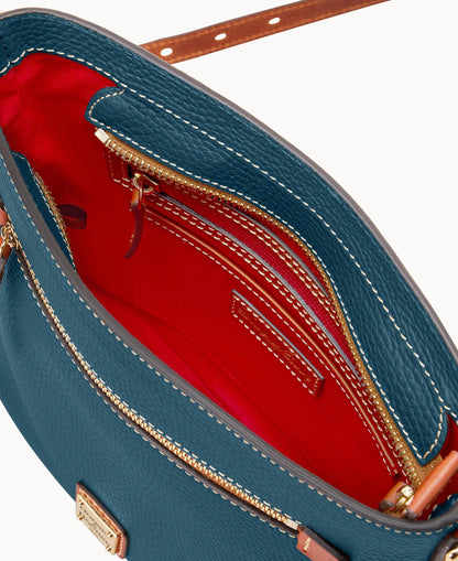 Pebble Grain Zip Crossbody