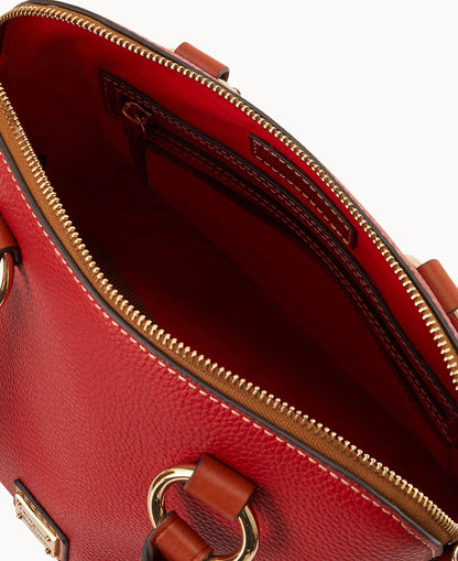Pebble Grain Domed Satchel