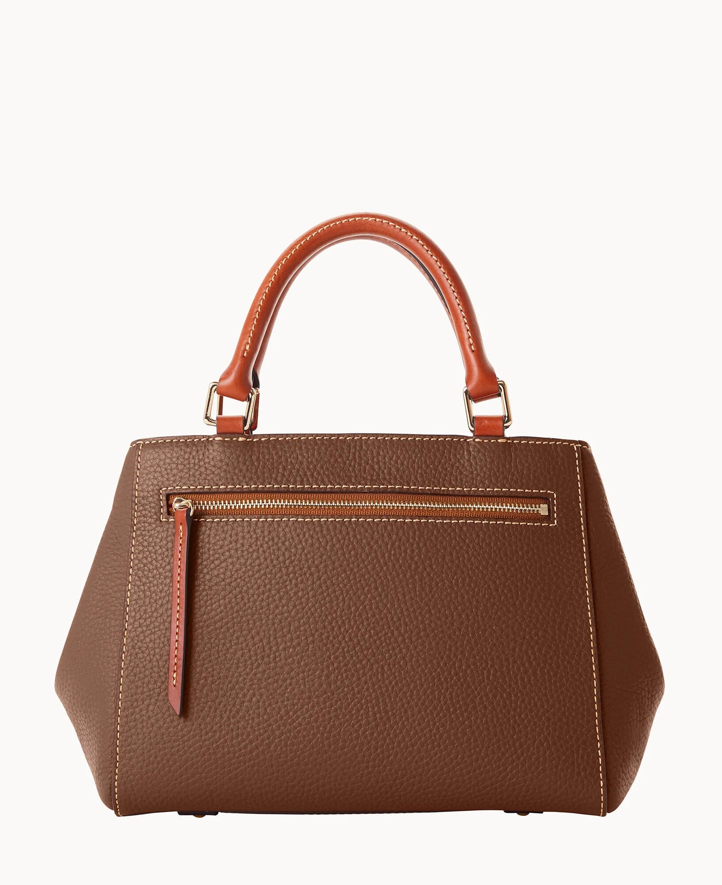 Pebble Grain Small Zip Satchel
