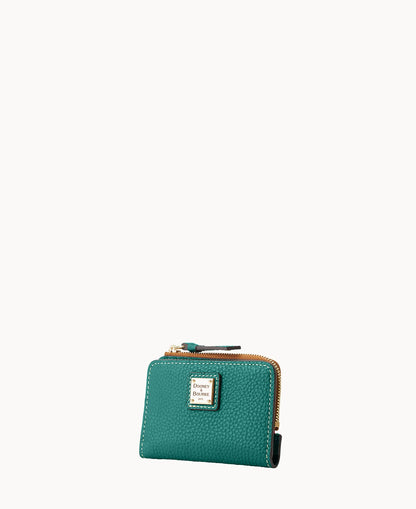 Pebble Grain Zip Credit Card Wallet 12