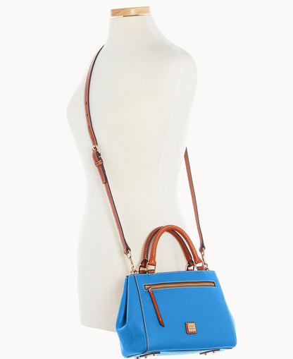 Pebble Grain Small Zip Satchel