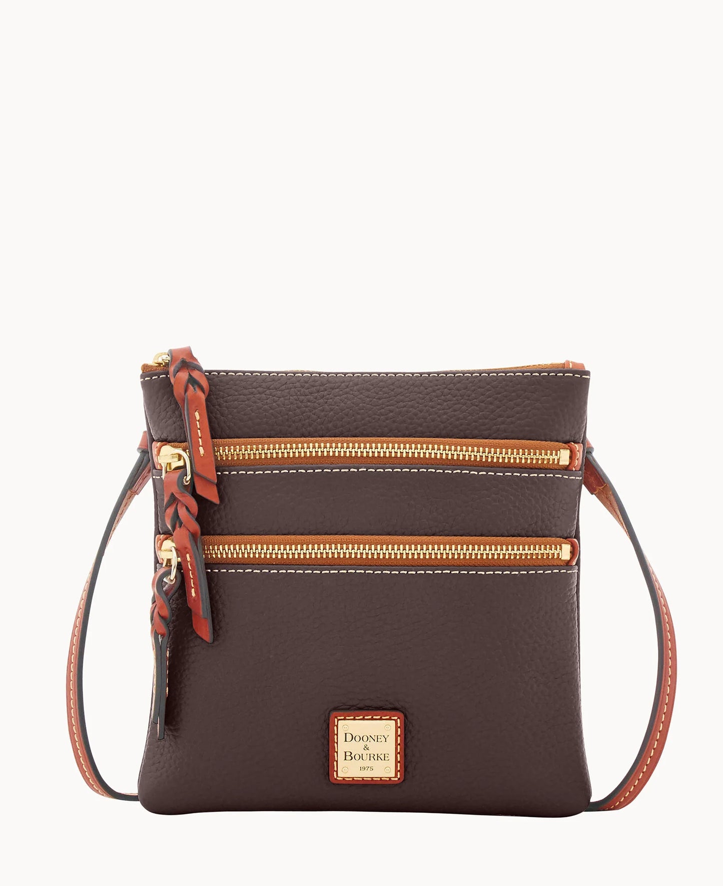 Pebble Grain North South Triple Zip