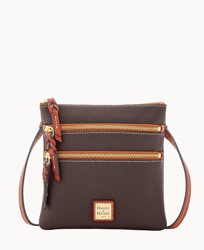 Pebble Grain North South Triple Zip