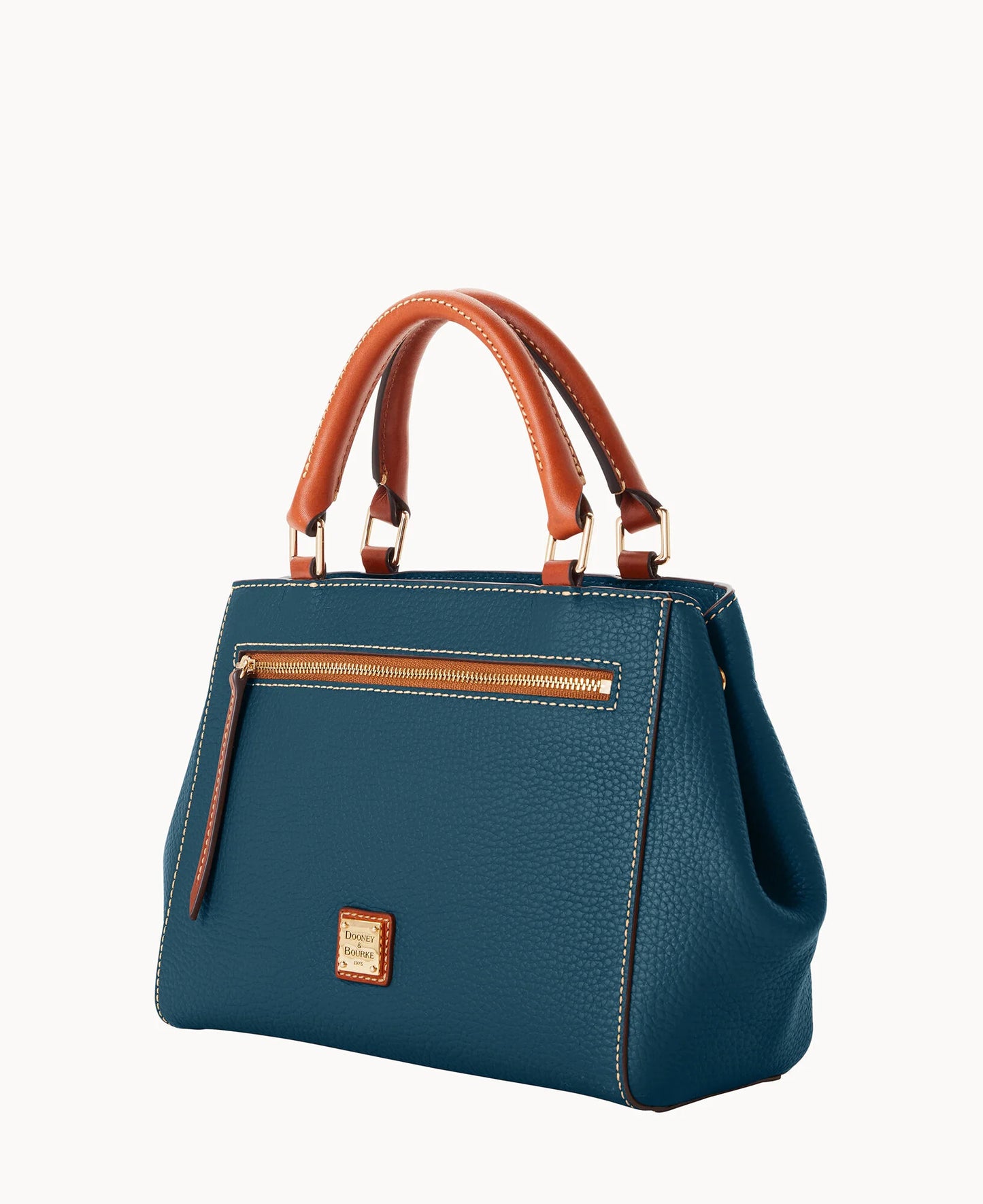 Pebble Grain Small Zip Satchel
