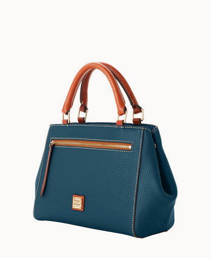Pebble Grain Small Zip Satchel