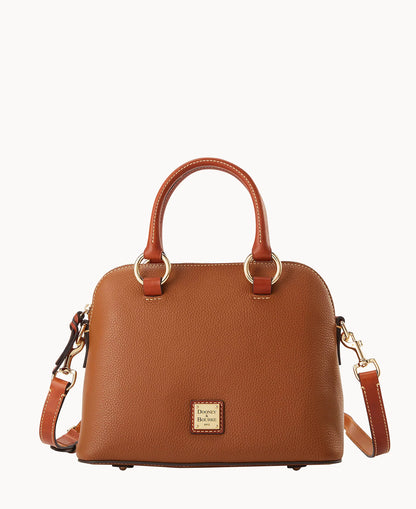 Pebble Grain Domed Satchel