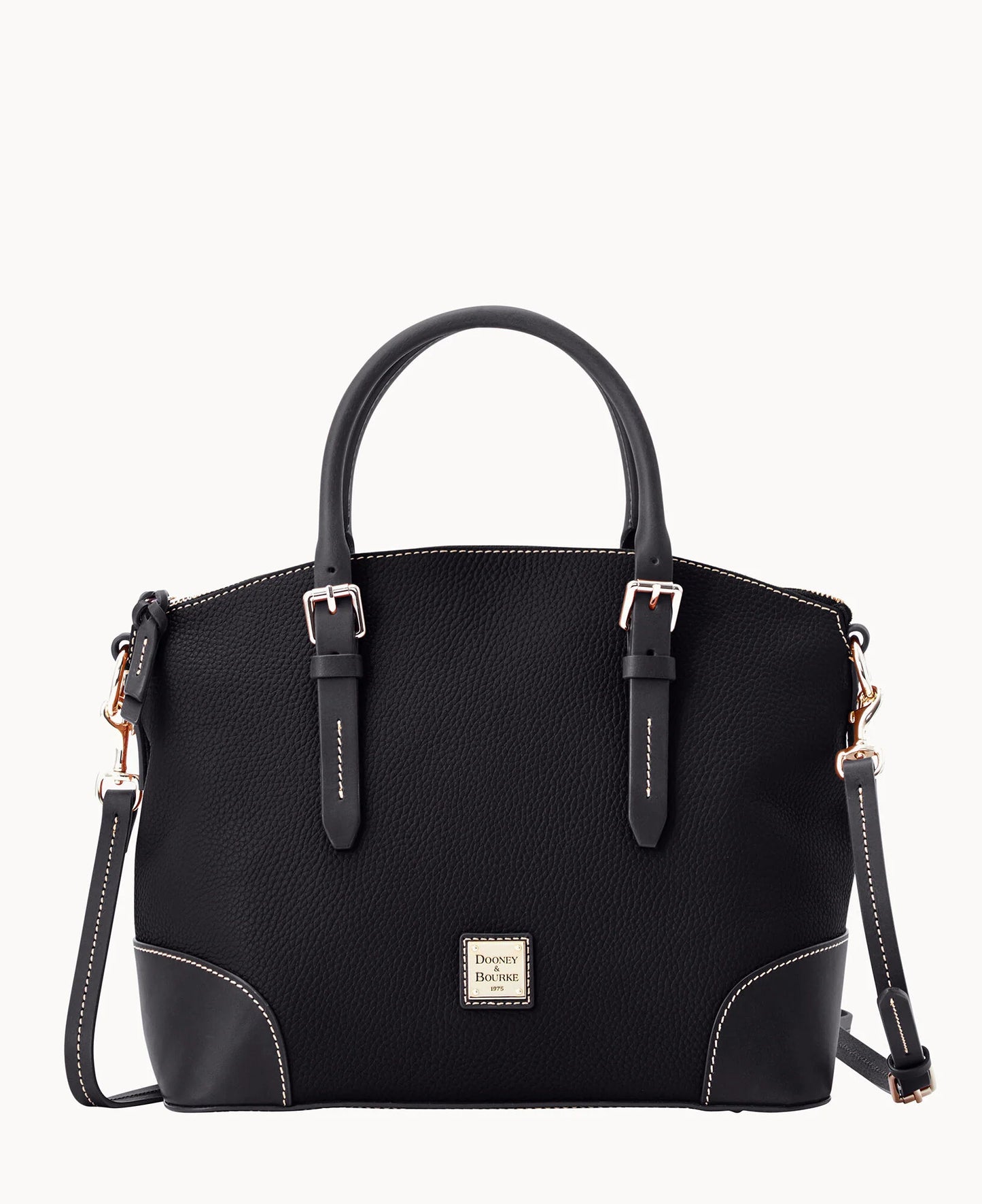 Pebble Grain Domed Satchel