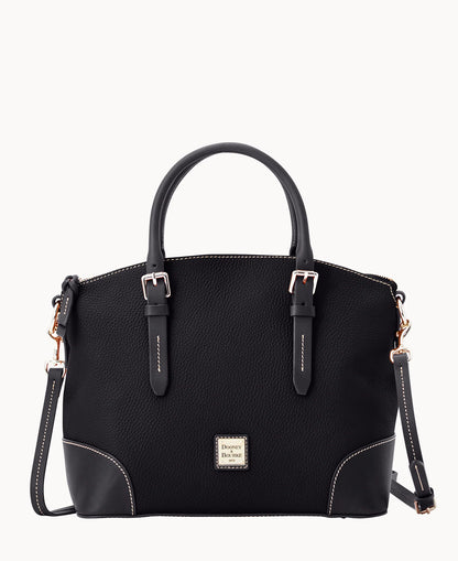 Pebble Grain Domed Satchel