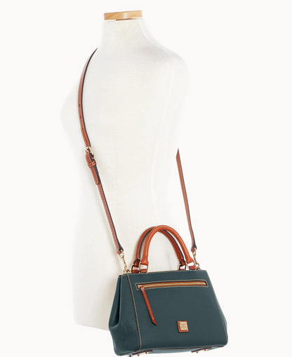 Pebble Grain Small Zip Satchel