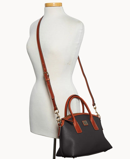 Pebble Grain Domed Satchel