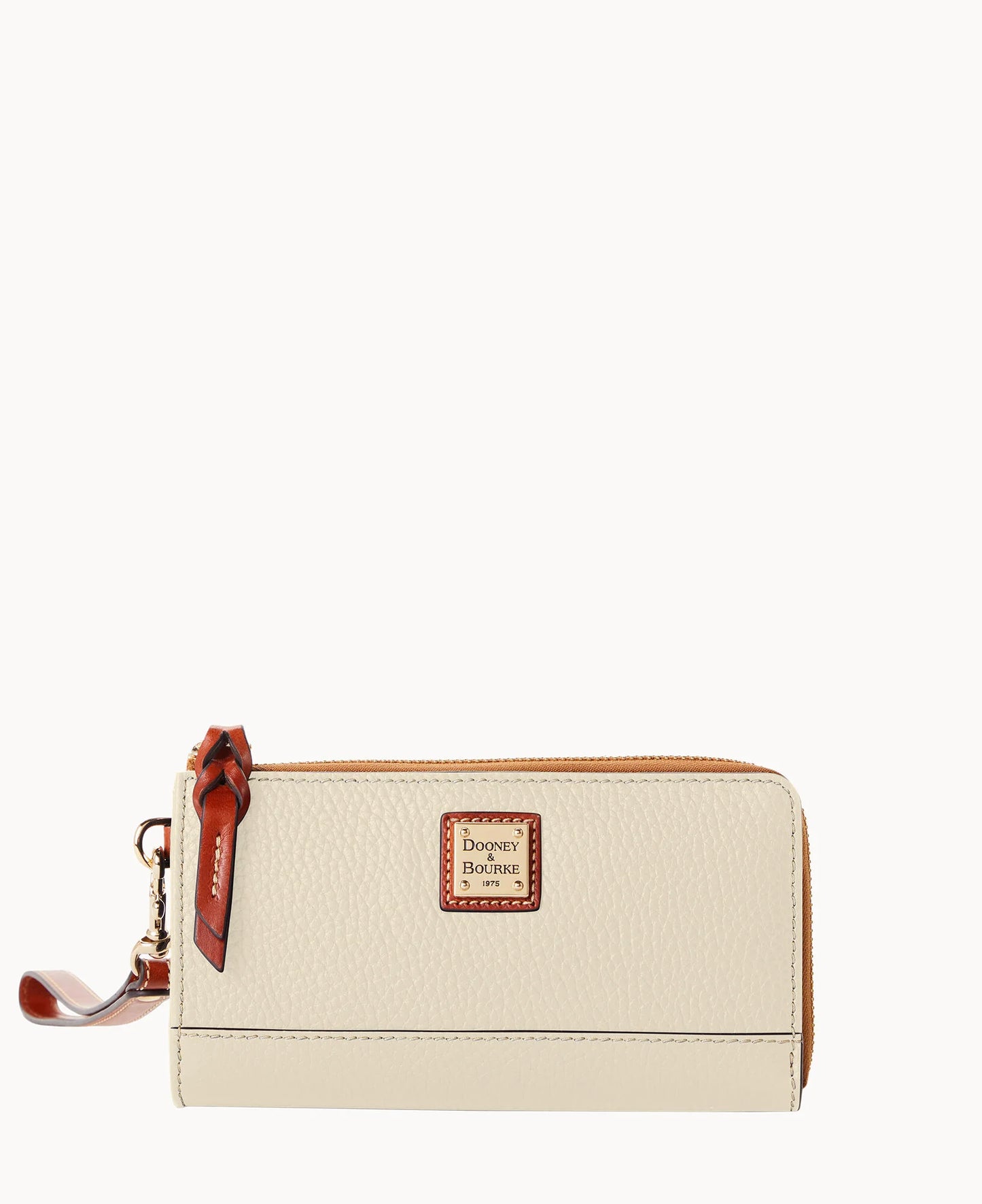 Pebble Grain Folded Zip Wristlet