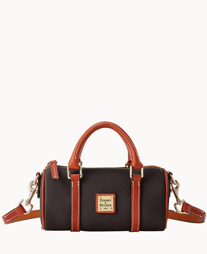Pebble Grain Crossbody Barrel Satchel 20