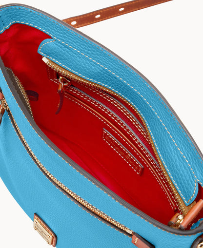 Pebble Grain Zip Crossbody