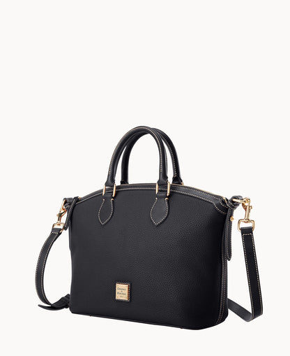 Pebble Grain Domed Satchel