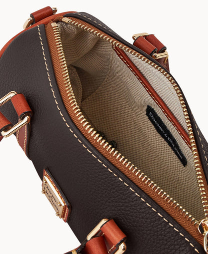 Pebble Grain Crossbody Barrel Satchel 20