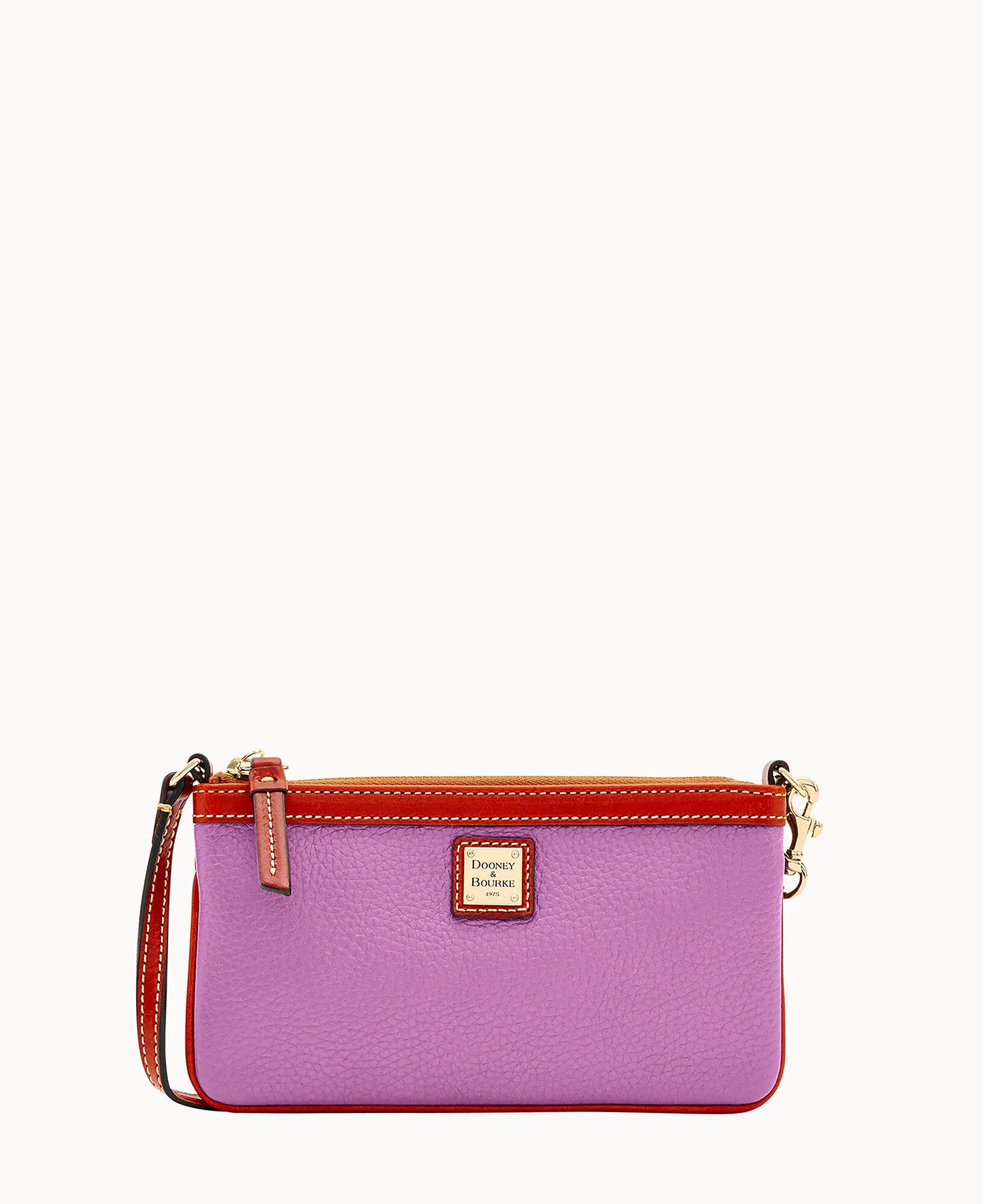 Pebble Grain Large Slim Wristlet