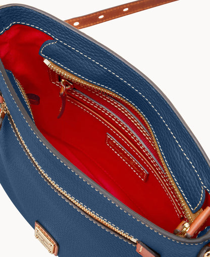 Pebble Grain Zip Crossbody