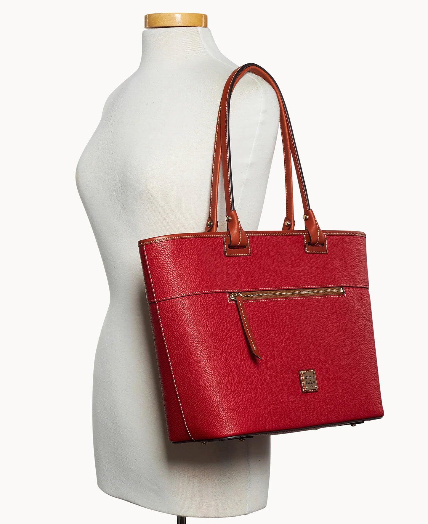 Pebble Grain Large Zip Tote