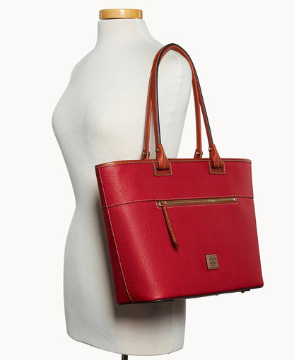 Pebble Grain Large Zip Tote