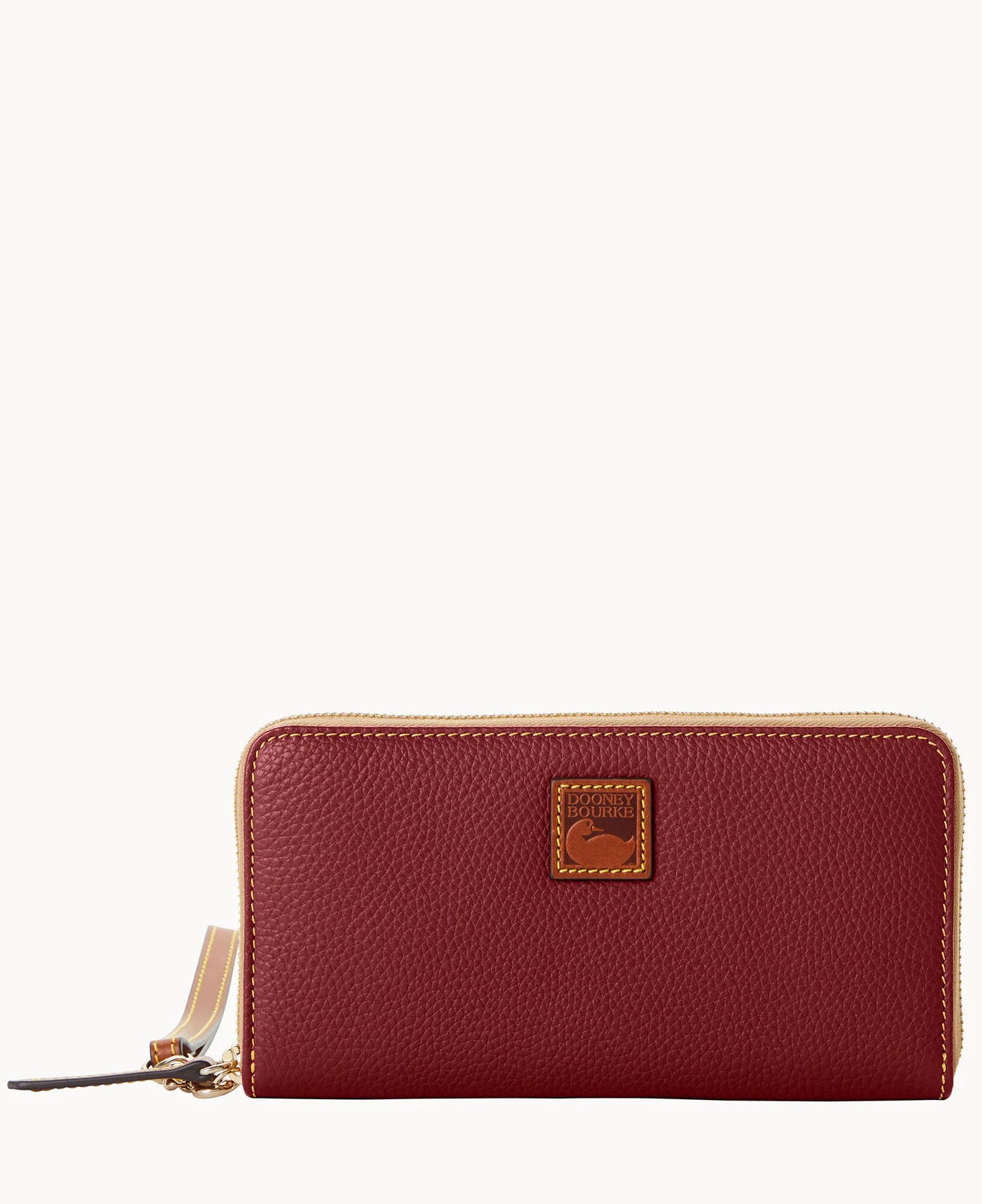 Pebble Grain Large Zip Around Wristlet