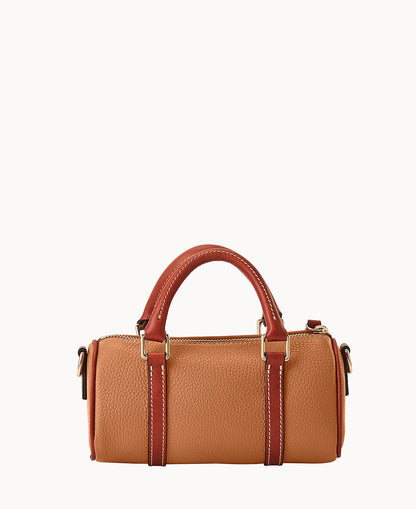 Pebble Grain Crossbody Barrel Satchel 20