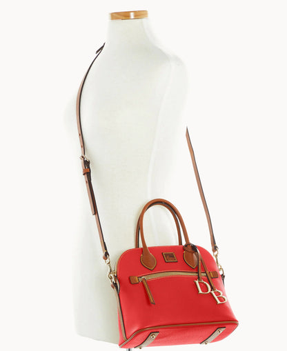 Pebble Grain Domed Satchel