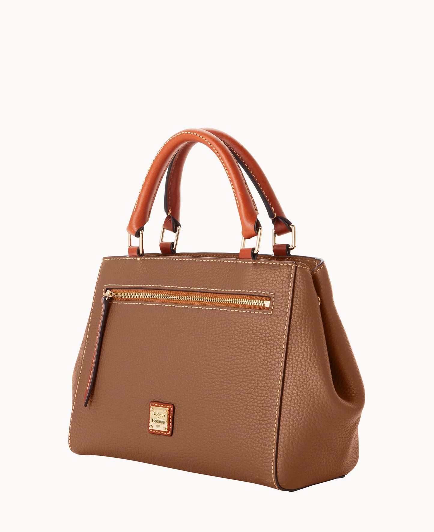 Pebble Grain Small Zip Satchel