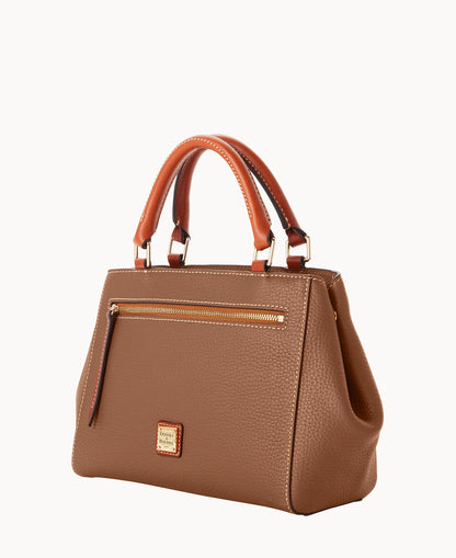 Pebble Grain Small Zip Satchel