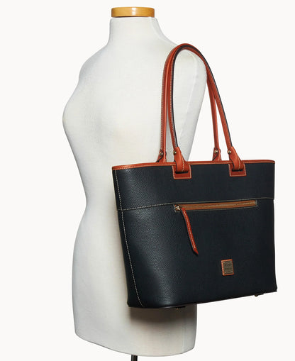 Pebble Grain Large Zip Tote