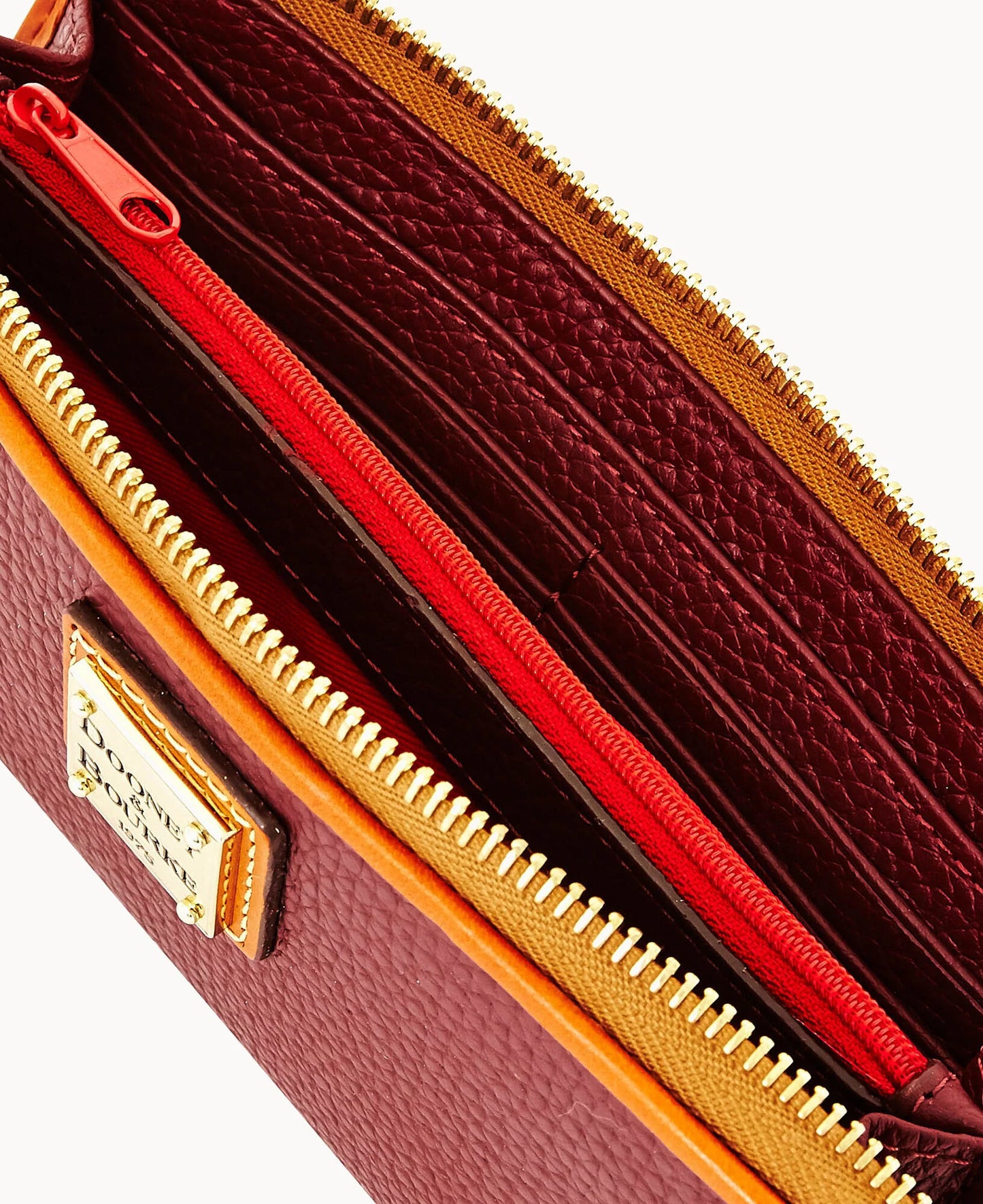 Pebble Grain Zip Clutch
