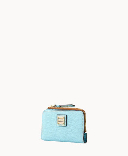 Pebble Grain Zip Credit Card Wallet 12