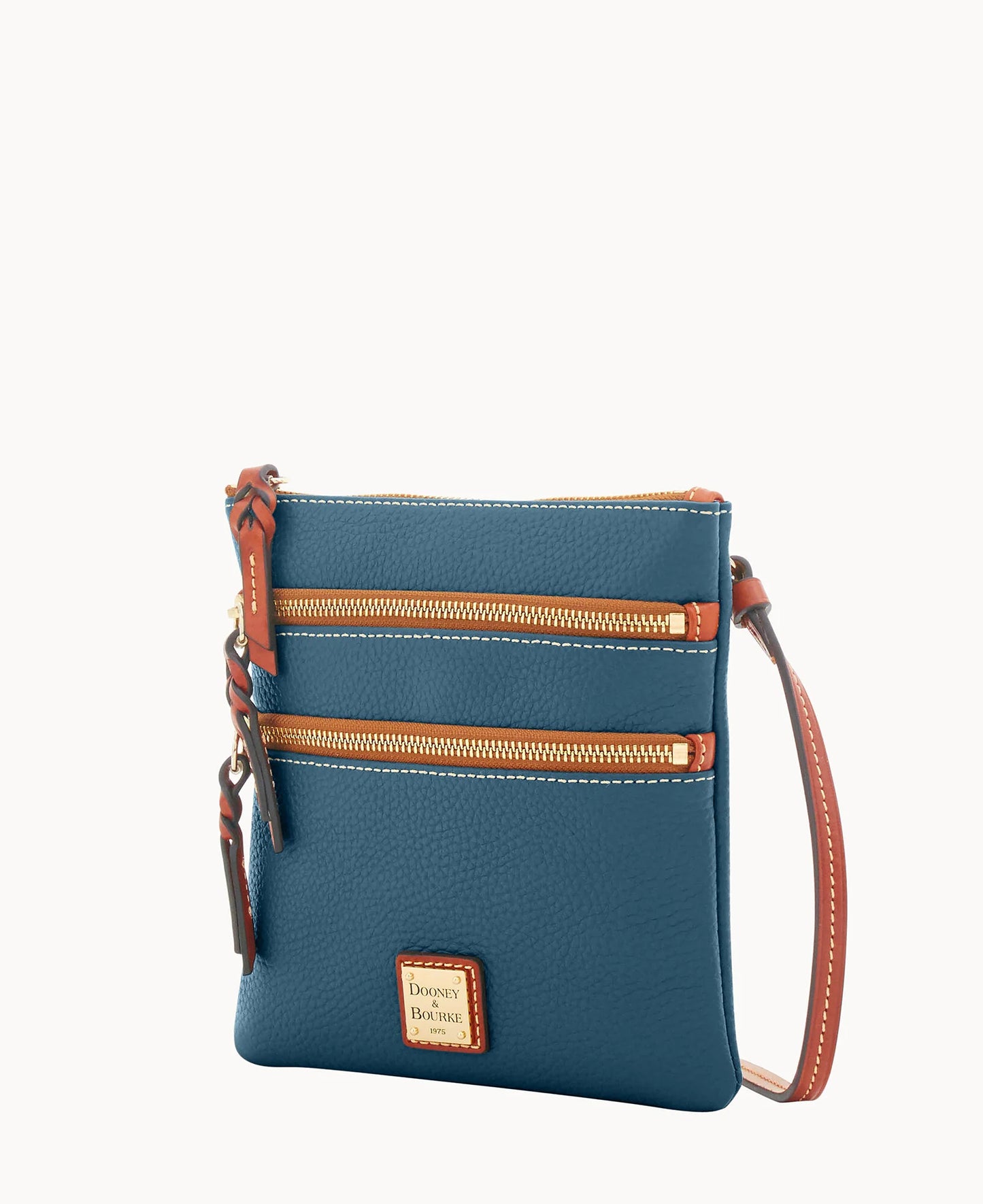 Pebble Grain North South Triple Zip