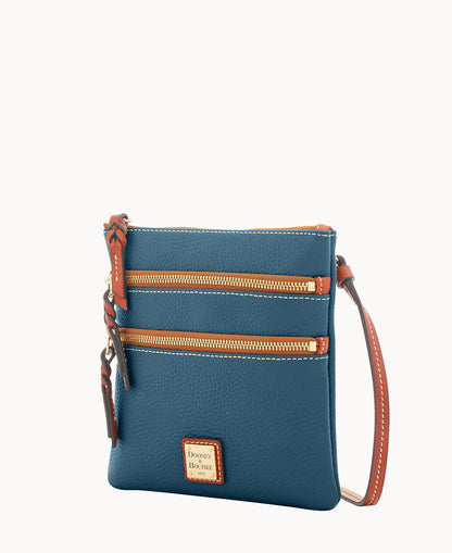 Pebble Grain North South Triple Zip
