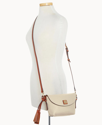 Pebble Grain Crossbody Saddle Bag