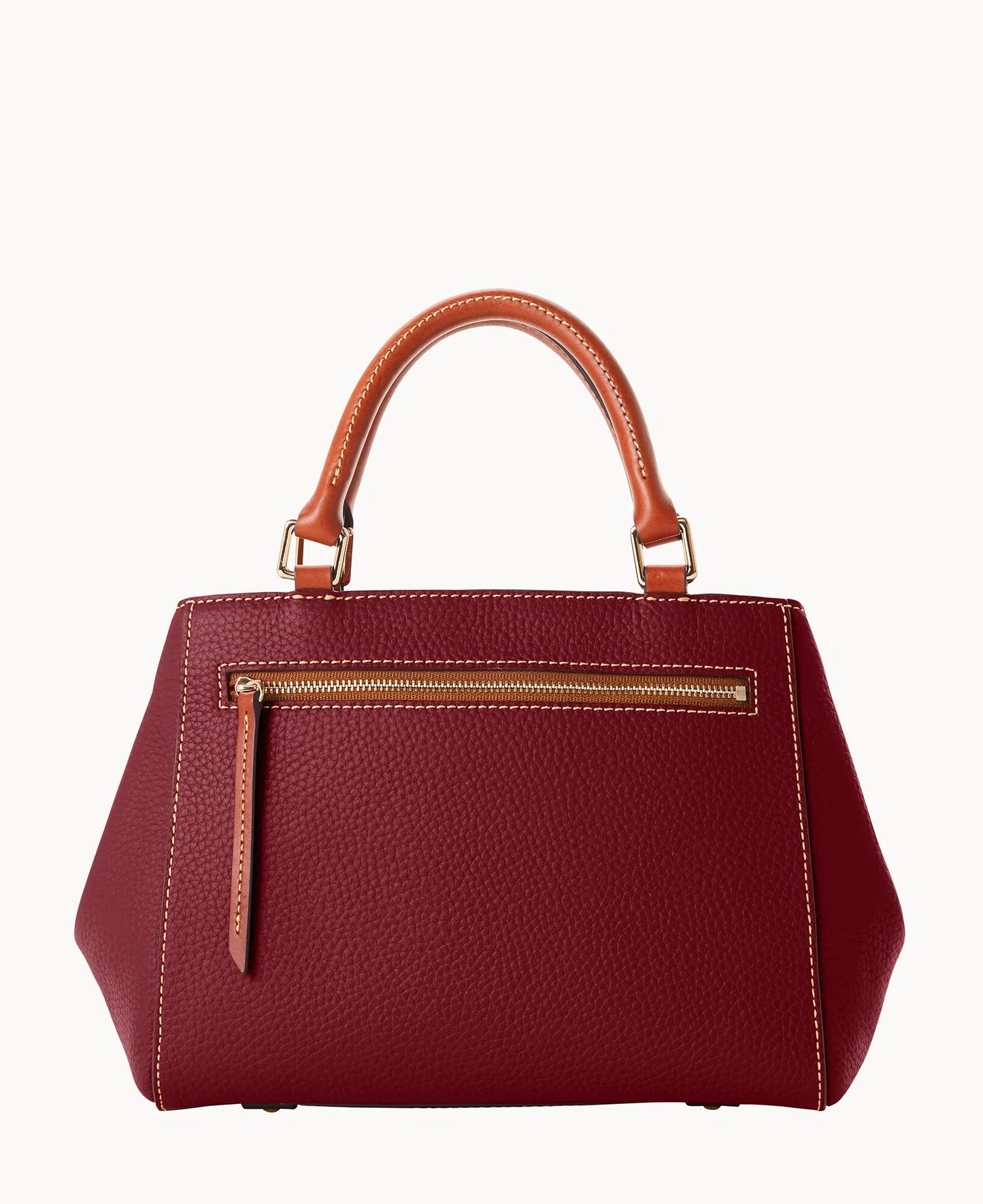 Pebble Grain Small Zip Satchel
