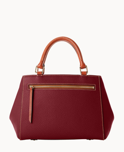 Pebble Grain Small Zip Satchel