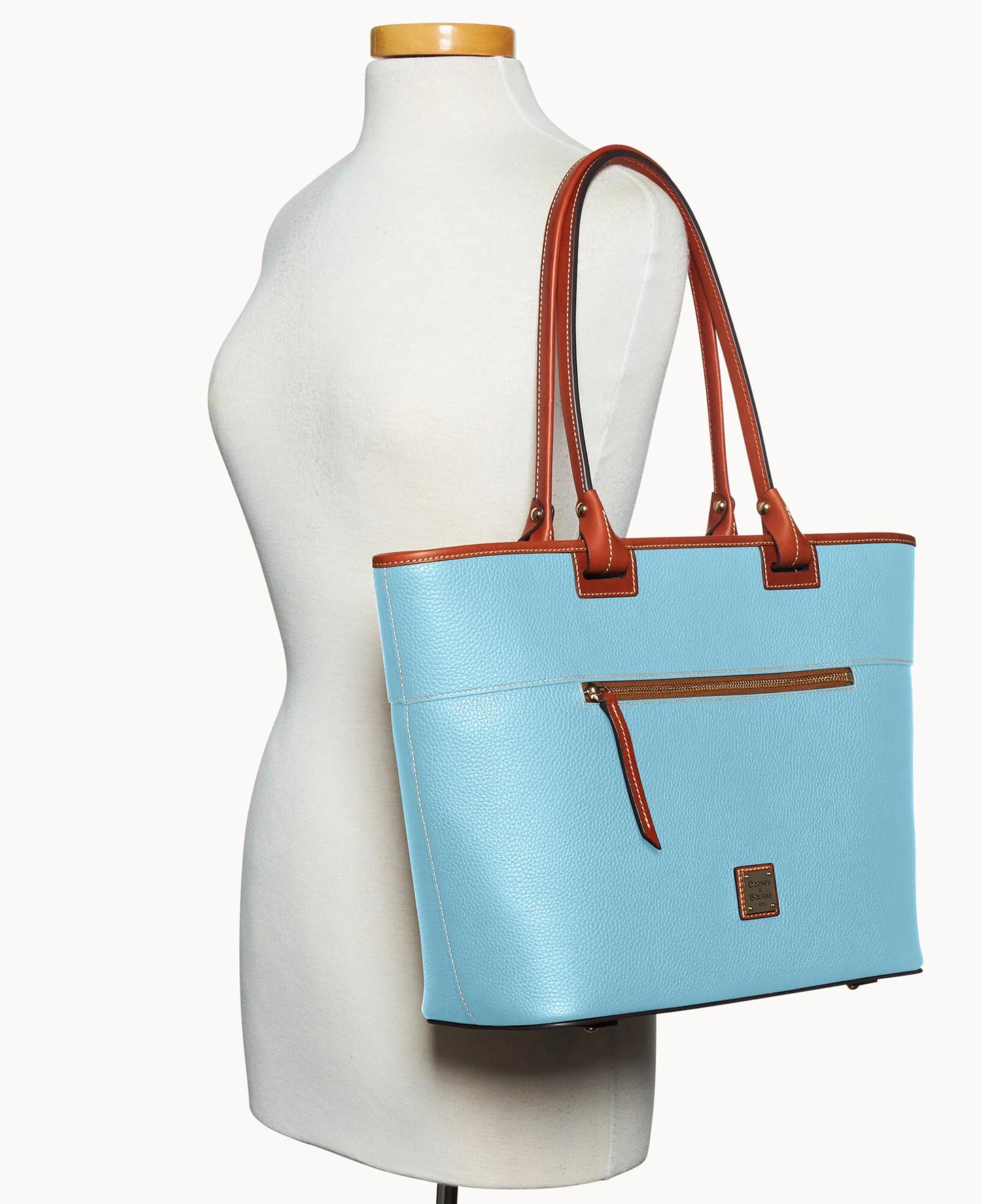 Pebble Grain Large Zip Tote