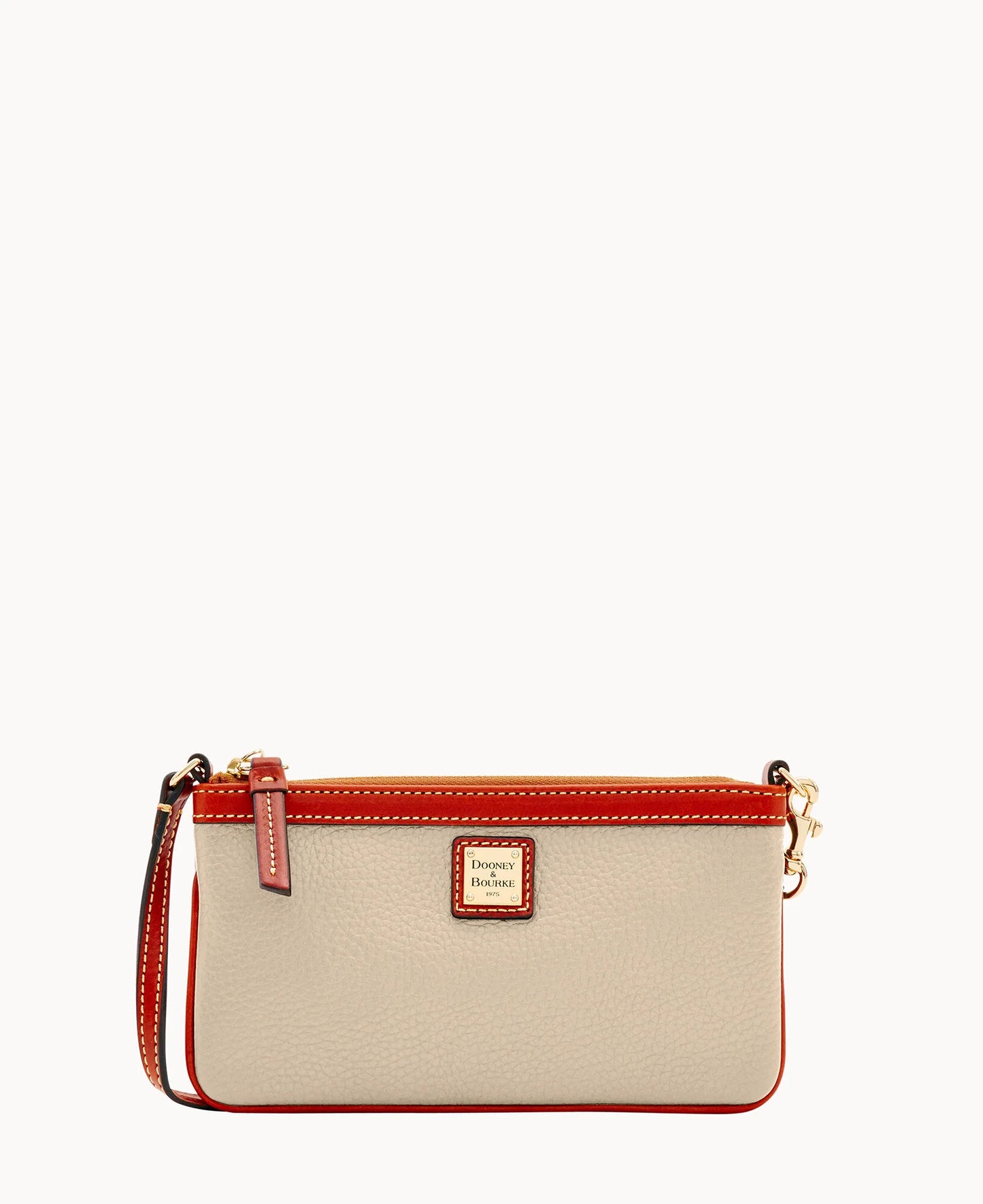Pebble Grain Large Slim Wristlet