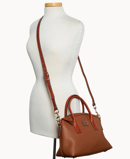 Pebble Grain Domed Satchel