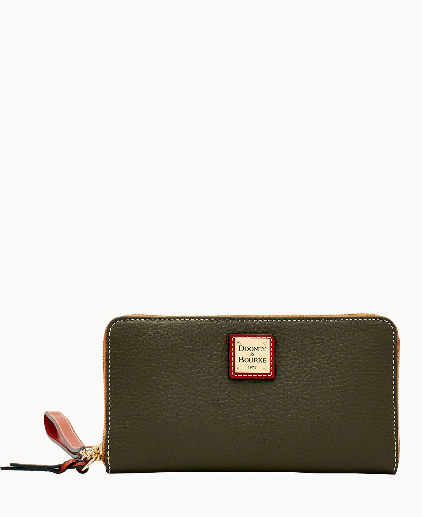 Pebble Grain Large Zip Around Wristlet